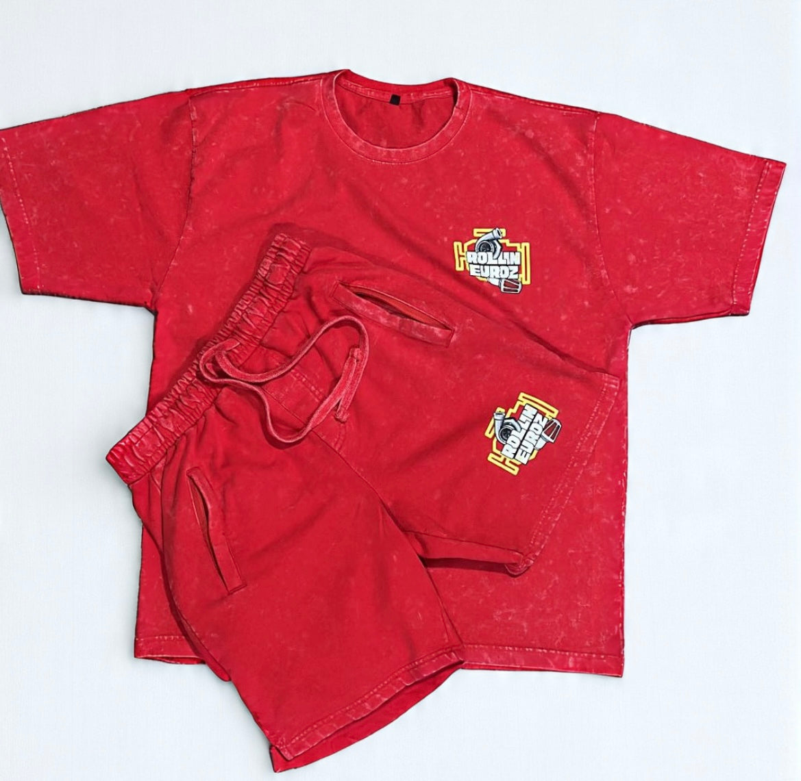 Rollin Euroz Distressed Shirt/Shorts Sets