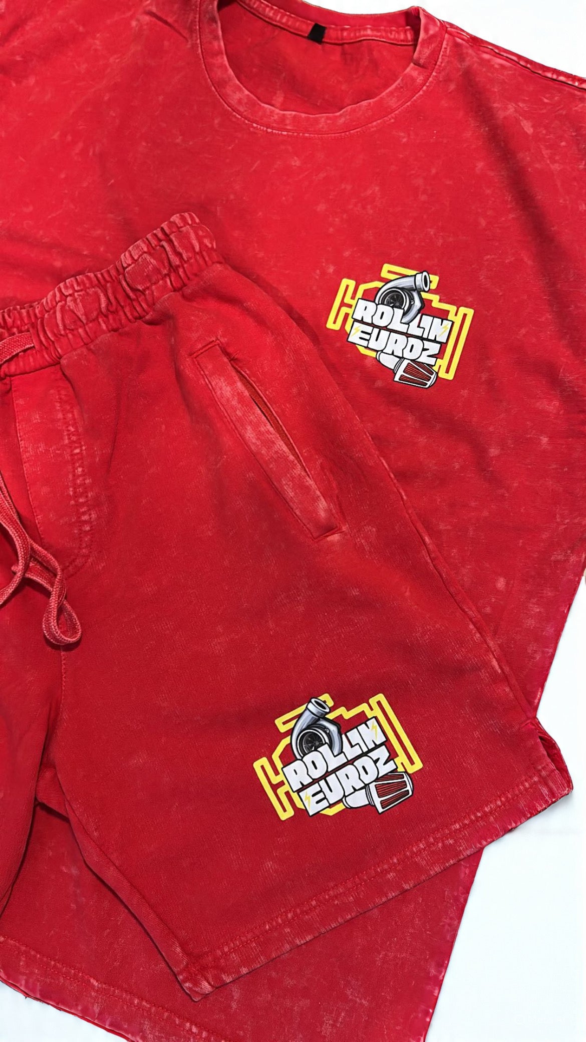 Rollin Euroz Distressed Shirt/Shorts Sets